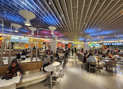 Shopping mall and retail environment; representative image for decorative metal ceiling applications